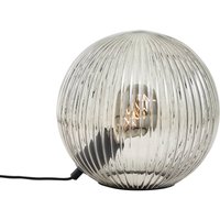 Brilliant Glass table lamp Belado black/smoke grey fluted