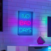 Näve LED bathroom wall lamp No Bad Days, clear, 30x18 cm plastic USB RGB