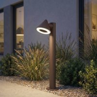 Lindby Soran LED path light, brown, 60 cm, metal, IP44