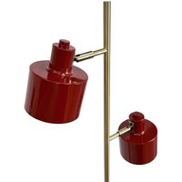 Dyberg Larsen Golvlampa Ocean, mörkröd, 160 cm, 2 lampor.