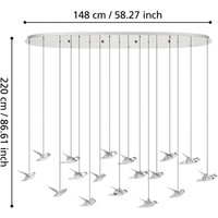 EGLO Stars Of Light LED-hänglampa Paratebueno krom 17-fl.