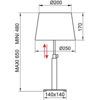 Aluminor Quatro Up bordslampa ebenholts/krom