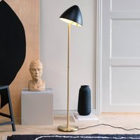 Dyberg Larsen Oulu floor lamp, black/brass, height 128 cm