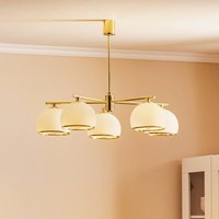 Argon Hänglampa Mina, 5 lampor, mässing