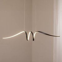 Milagro Lighting LED-hänglampa Loop, metall, svart-krom, 4 000 K