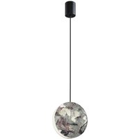 Viokef Anais LED hanging light, green, Ø 17.5 cm, artificial stone
