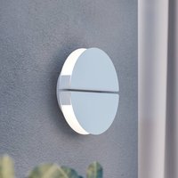 EGLO LED-utomhusvägglampa Vascella, vit, Ø 18 cm, metall