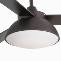 FARO BARCELONA Ventilateur de plafond Rodas à lampe LED, brun