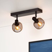 Lucide Spot pour plafond Maren, à 2 lampes, noir