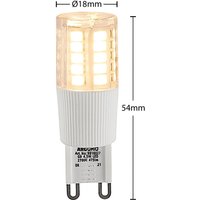Arcchio LED-stiftlampa, G9, 4,5 W, klar, 3 000 K, dimbar