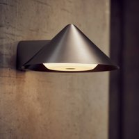 FRANDSEN LED rechargeable wall lamp Grasp, stainless steel, 15 cm