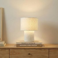 Lindby lampe à poser Jone, blanc, textile, 30 cm