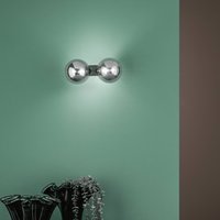 Luce Ambiente Design Vägglampa HONEY, höjd 23 cm, svart/rökgrå, 2 lampor