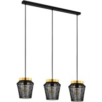EGLO Hänglampa Escandidos svart/guld, 3 lampor