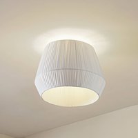 Lindby Vitore taklampa, Ø 50 cm, textil, vit