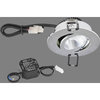 EVN PC20 recessed lamp round dimmer 3000K chrome