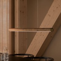 DFTP by Nordlux Akeno LED pendant light, wood and metal, dimmable, 3,000 K