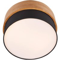 Trio Lighting Seasons ceiling lamp, wood/black Ø 30 cm