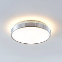 Lindby LED-taklampa Emelie, Ø 27 cm, aluminiumfärgad, metall