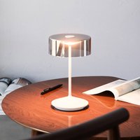 Sigor Lampe de table LED rechargeable Numotion, blanc, verre, IP54, intensité variable