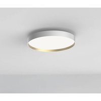 LOOM DESIGN LED-taklampa Lucia, vit/guldfärgad Ø 45 cm