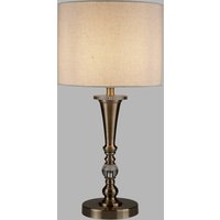 Searchlight Oscar table lamp with a lampshade in a linen look
