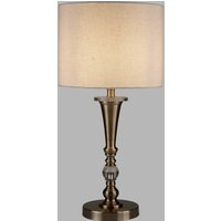 Searchlight Bordslampa Oscar med skärm i linoptik