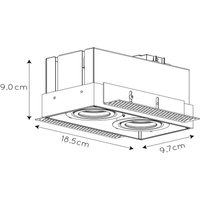 Lucide Inbyggnadsspot Trimless, 2 lampor, svart