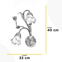 ONLI Applique murale Arianna, couleur bronze, à 2 lampes, fer, verre