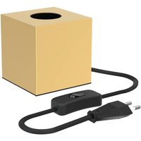 Calex table lamp, cube-shaped, gold