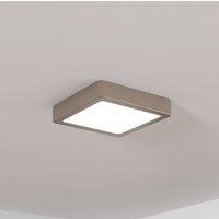 EGLO LED-panel för utanpåliggande montering Fueva 5 IP20 830 nickel 16x16cm
