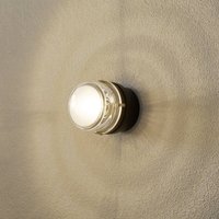 Oluce Fresnel vägglampa med glaslins IP44 svart