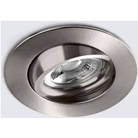 Heitronic LED-takinbyggnadsspot DL6809, rund, nickel