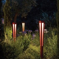 Les Jardins LED-solcellsfackla Tinka med sensor, 120 cm, grå