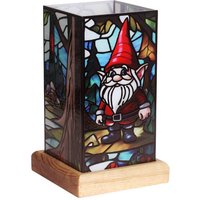 Wagner Life LED-bordslampa Art Light Zwerg, träsockel, akryl, färgglad