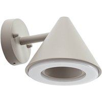 Lindby LED-Außenwandleuchte Soran, taupe, Metall, IP44