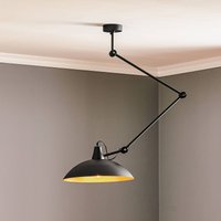 ALDEX Ceiling lamp 808, adjustable, 1-bulb, black and gold