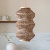 GOOD & MOJO hänglampa Barbados, natur/brun, Ø 40 cm, E27