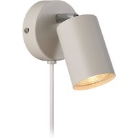 Wandstrahler Explore mit Kabel und Stecker, GU10, beige