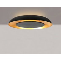 Steinhauer LED-taklampa Golden Veil, svart/guld, dimbar, metall