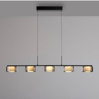 Paul Neuhaus Suspension LED Rika, 119 cm, verre, intensité variable