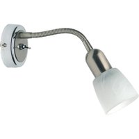 Brilliant Spot mural Sofia, fer/chrome/blanc, saillie 37 cm