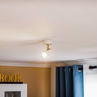 Argon Lund ceiling spotlight in white, 1-bulb