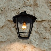 SEGULA Utomhusvägglampa Antique down, svart, aluminium, E27