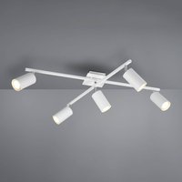 Trio Lighting Spot pour plafond Marley blanc mat à 5 lampes