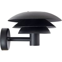 Dyberg Larsen outdoor wall light DL20 black Ø 20cm