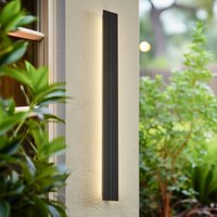 Lucande LED outdoor wall light Melira, height 100cm, anthracite