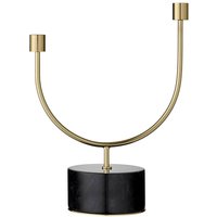 AYTM Kerzenhalter Grasil, gold/schwarz, Breite 25 cm, Marmor