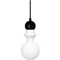 DESIGN BY US Pendant light Paris 1920 XS, height 25 cm, glass, white