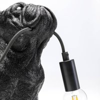 KARE table lamp Toto, black, synthetic resin, dog figure